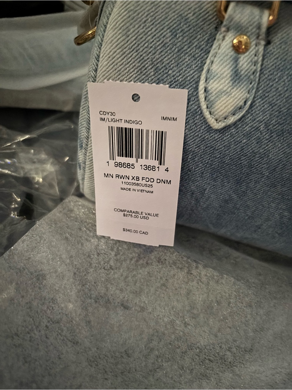 Coach In Loved Denim Mini Rowan Bag - Picture 2 of 4